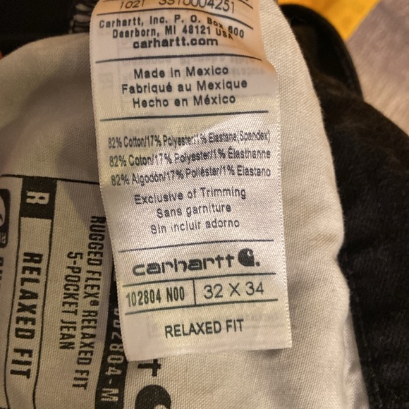 🔥NWOT🔥Carhartt Rugged Flex Relaxed Fit Cotton Blend 5-Pocket Jean Denim. - Picture 9 of 9
